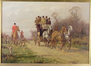 Een koets en vier paarden